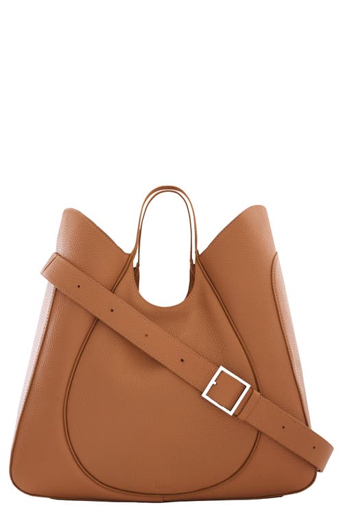 behno Katrina Wave Pebbled Leather Tote in Clay at Nordstrom