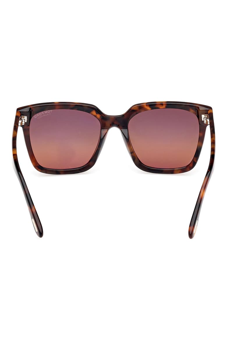 Selby 55mm Square Sunglasses, Alternate, color, VNTG DK HAVANA/ GRAD SMK BROWN