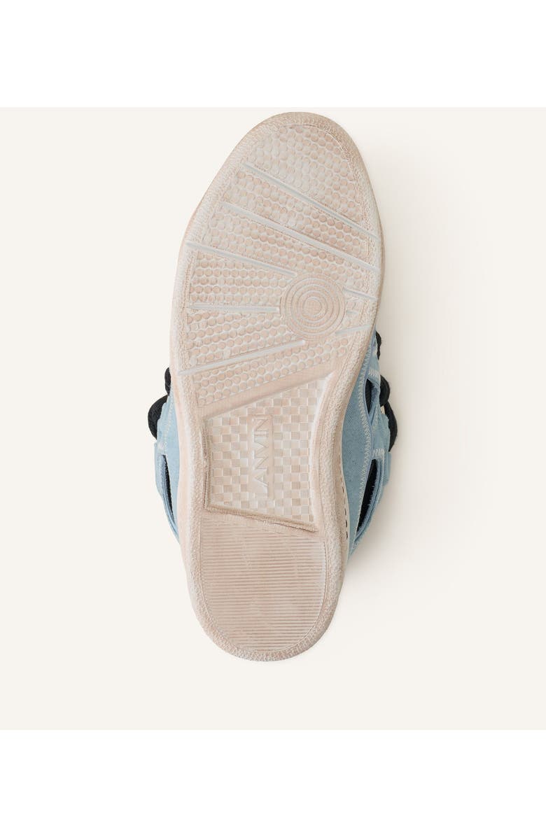 Lanvin Curb Canvas Sneakers, Alternate, color, Blue/Amber