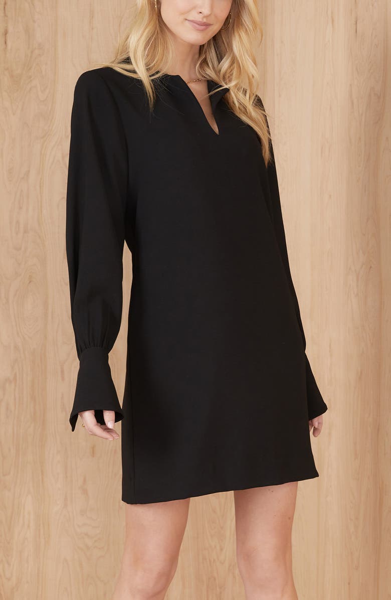 Karen Kane Cuff Detail Long Sleeve Shift Dress, Alternate, color, 
