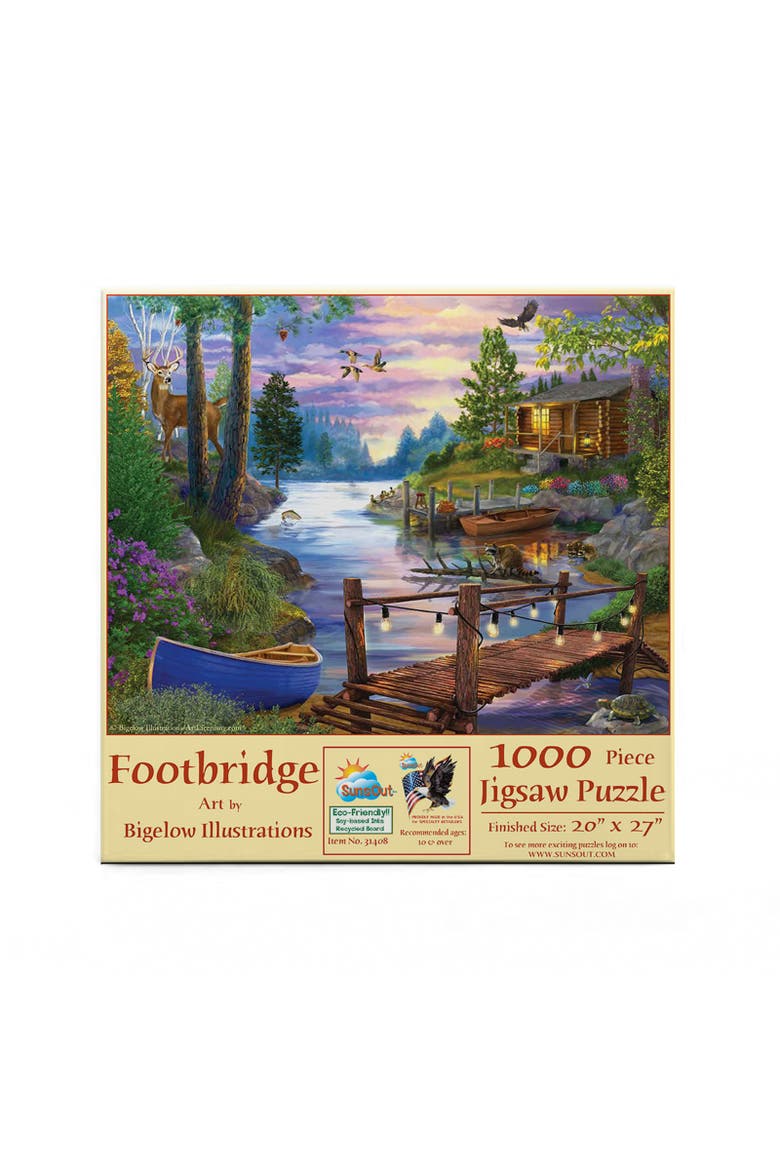 Footbridge 1000 piece Jigsaw Puzzle for Adults, Alternate, color, Multicolor