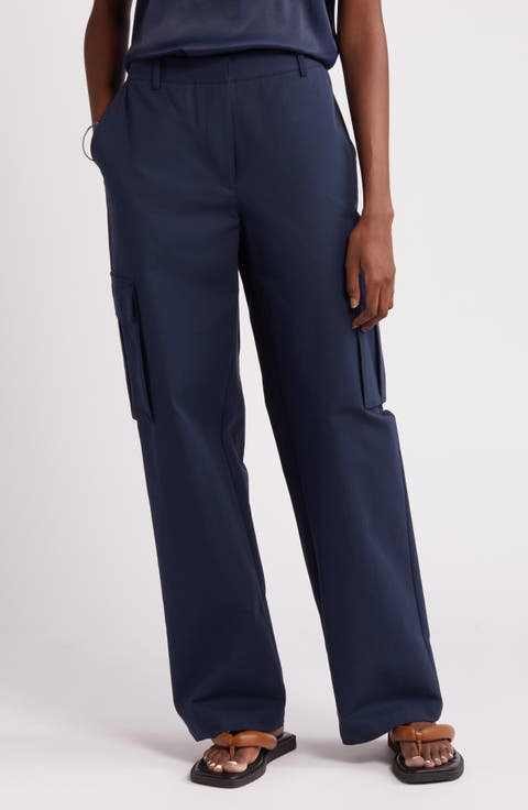 Stretch Cotton Cargo Pants