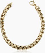 Oradina 14K Yellow Gold Caesar Bracelet