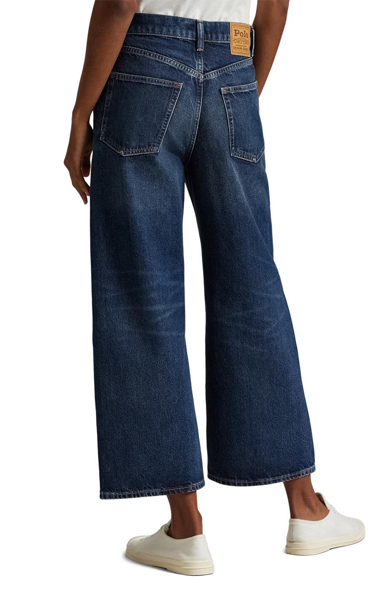Polo Ralph Lauren High Waist Crop Wide Leg Jeans, Alternate, color, Mylio Wash