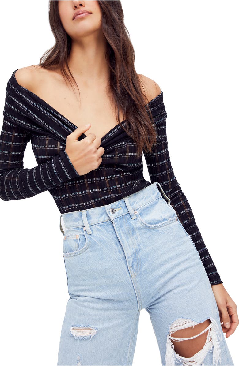 Free People Snowbunny Girlfriend Off the Shoulder Top, Main, color, 