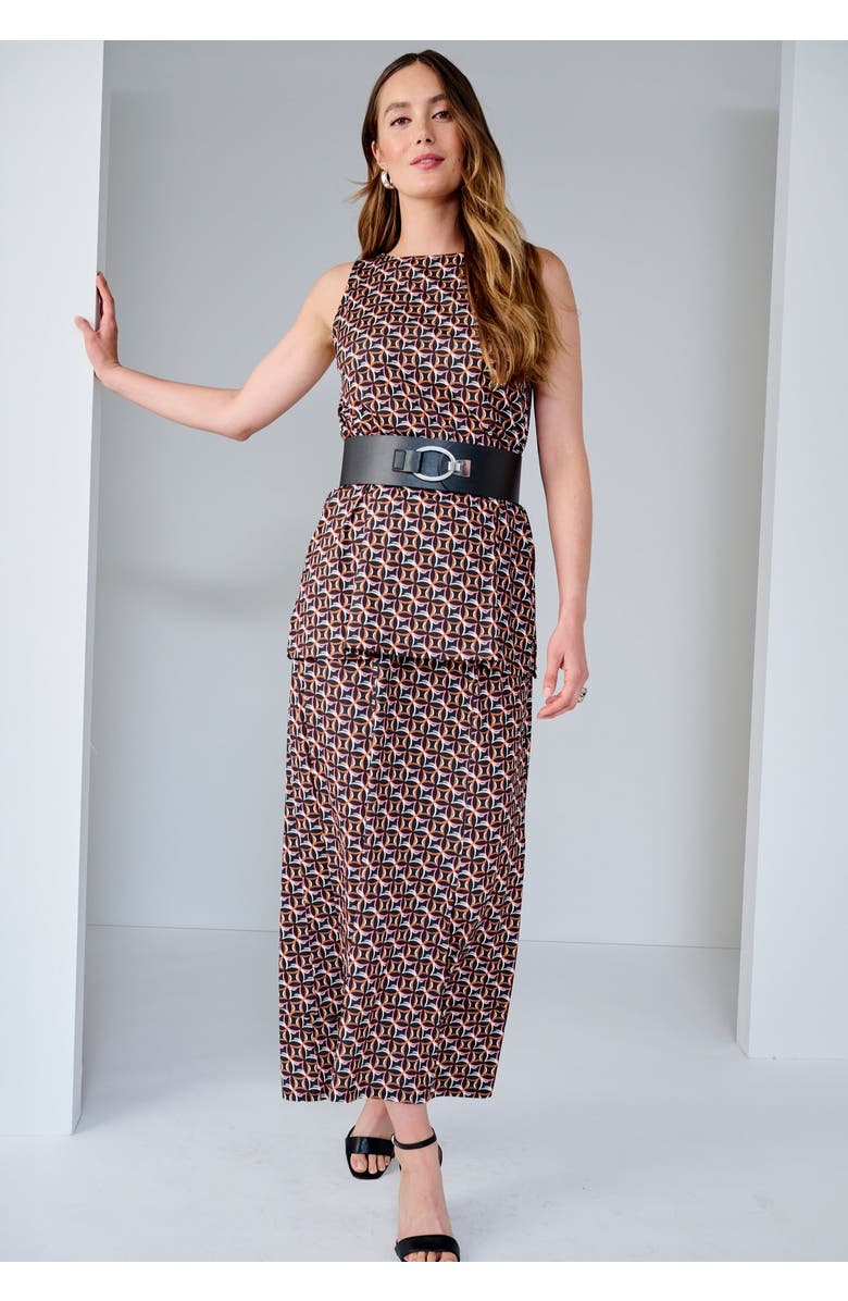 Jessica London Stretch Knit Tunic Tank, Alternate, color, Black