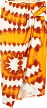 Desigual Tie Dye Wrap Midi Skirt