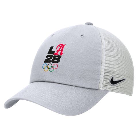 Men's Nike Gray LA28 Summer Olympics Script Club Trucker Adjustable Hat