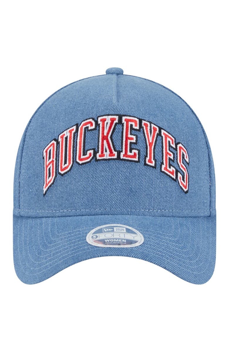 New Era Women's New Era Denim Ohio State Buckeyes A-Frame 9FORTY Adjustable Hat, Alternate, color, 