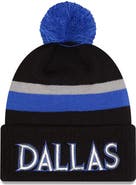 New Era Men's New Era Black/Blue Dallas Mavericks 2025/26 City Edition Cuffed Knit Hat with Pom