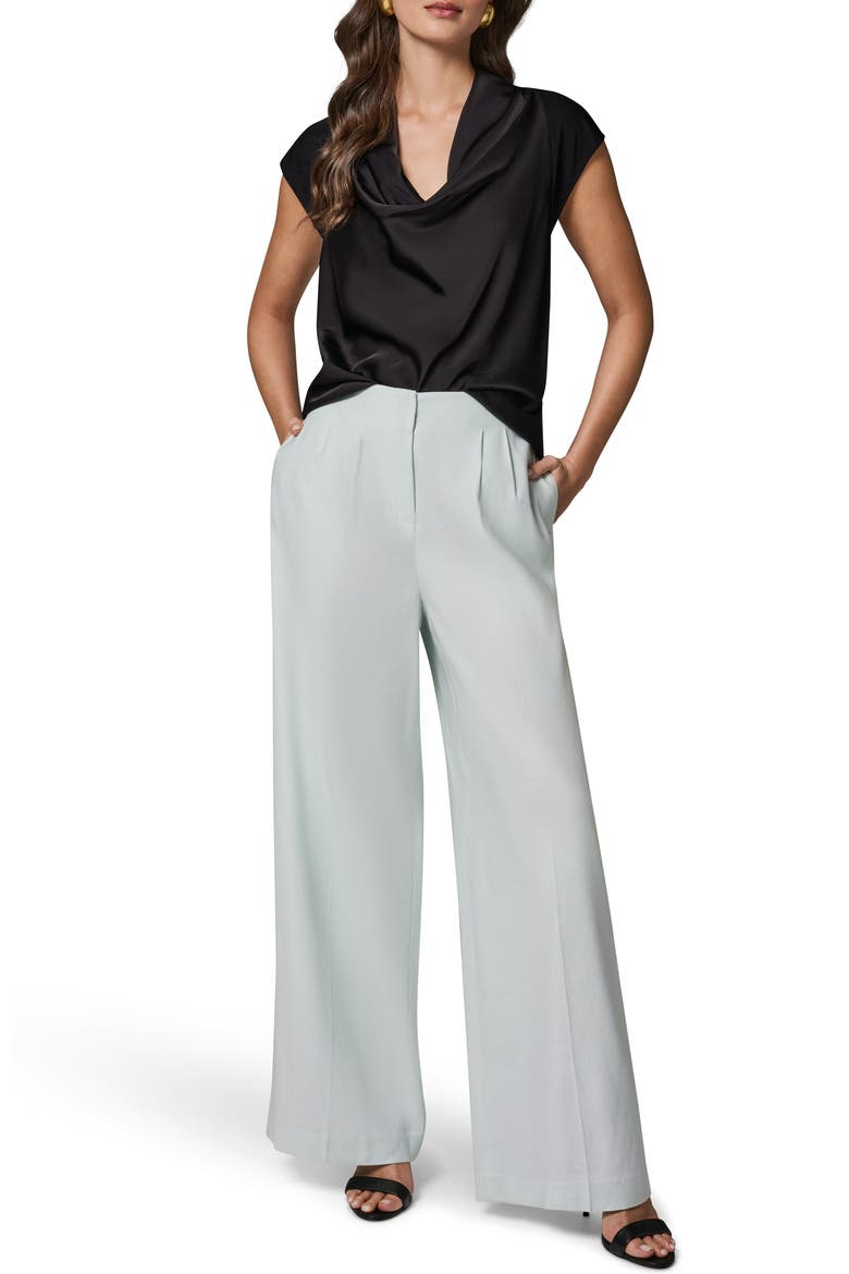 Wide Leg Linen Blend Pants, Alternate, color, SKYLIGHT
