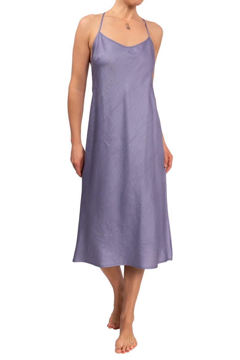 Sloan T-Back Midi Nightgown, Main, color, VIOLET