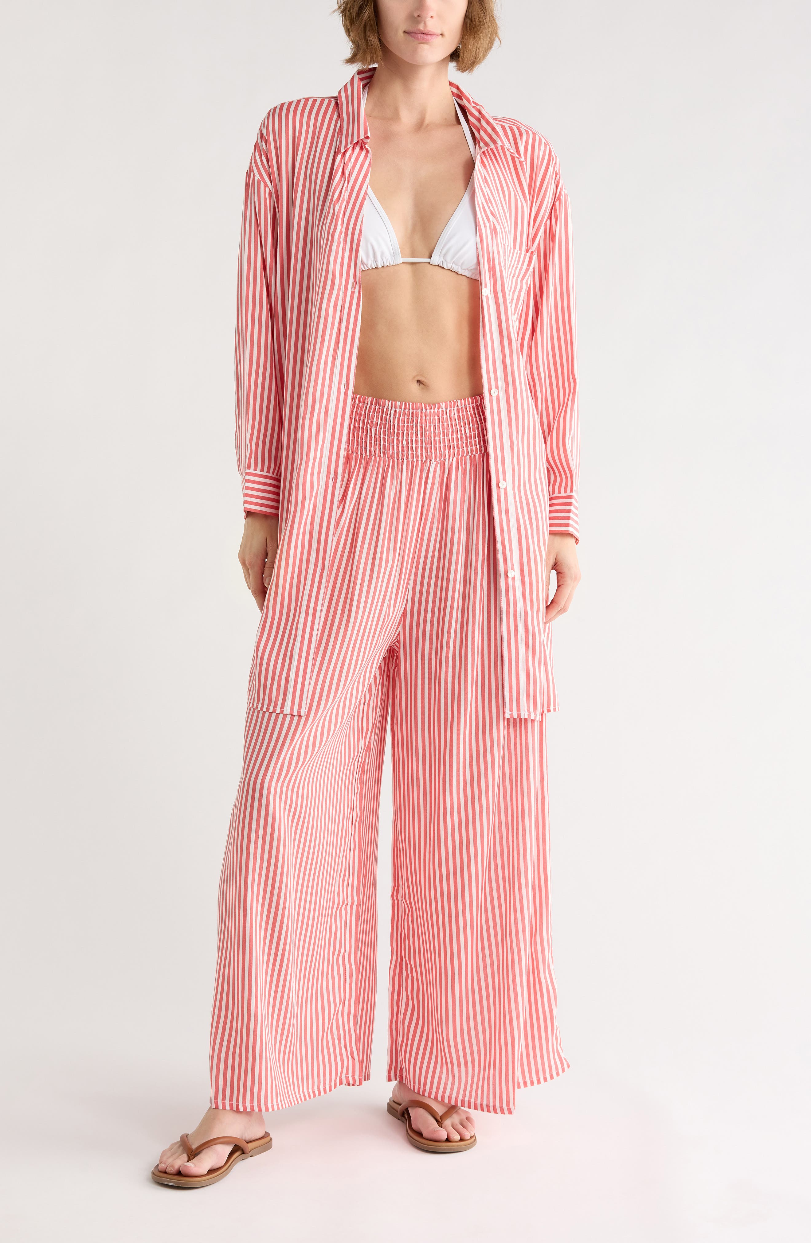 CORAL FADED STRIPE