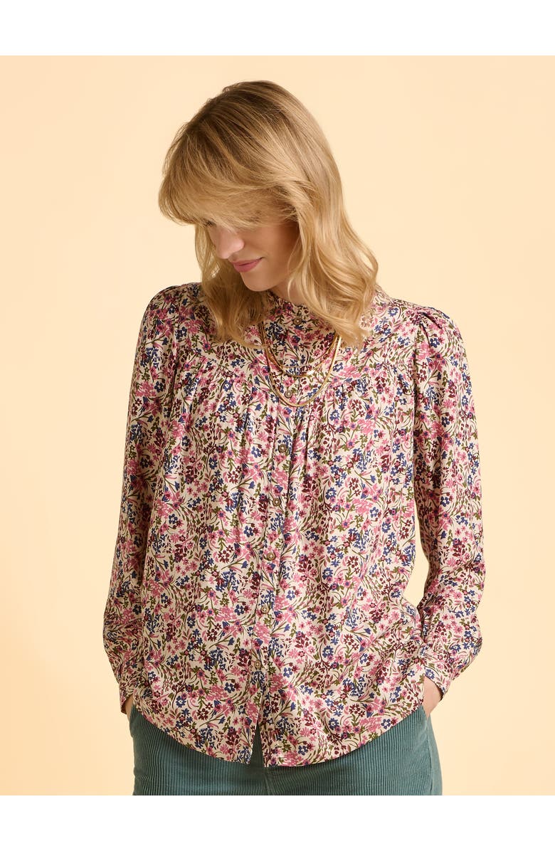 Brakeburn Ellise Long Sleeve Round Neck Shirt, Alternate, color, Cream