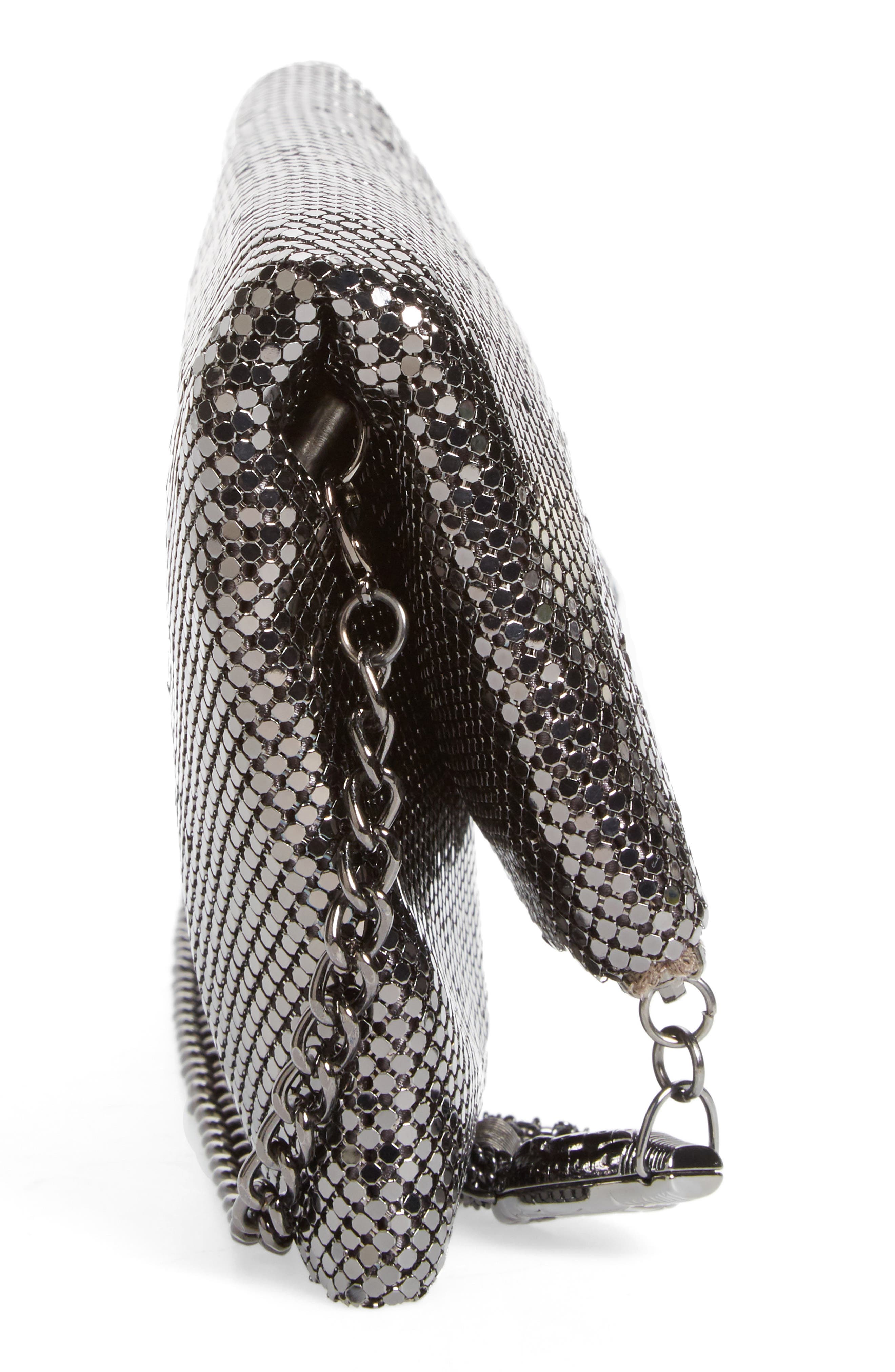 Whiting & Davis Mesh Foldover Crossbody Clutch, Alternate, color, 