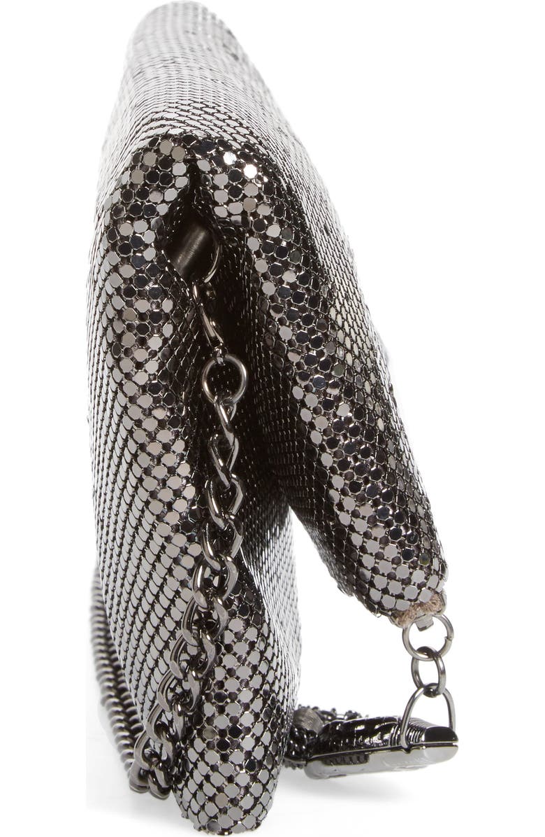 Whiting & Davis Mesh Foldover Crossbody Clutch, Alternate, color,