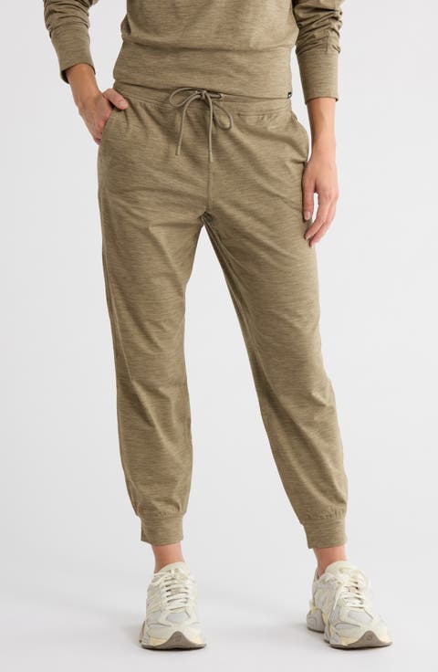 Space Dye High Waist Slim Joggers