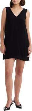 Reistor Midnight Muse V-neck Short Dress in Black