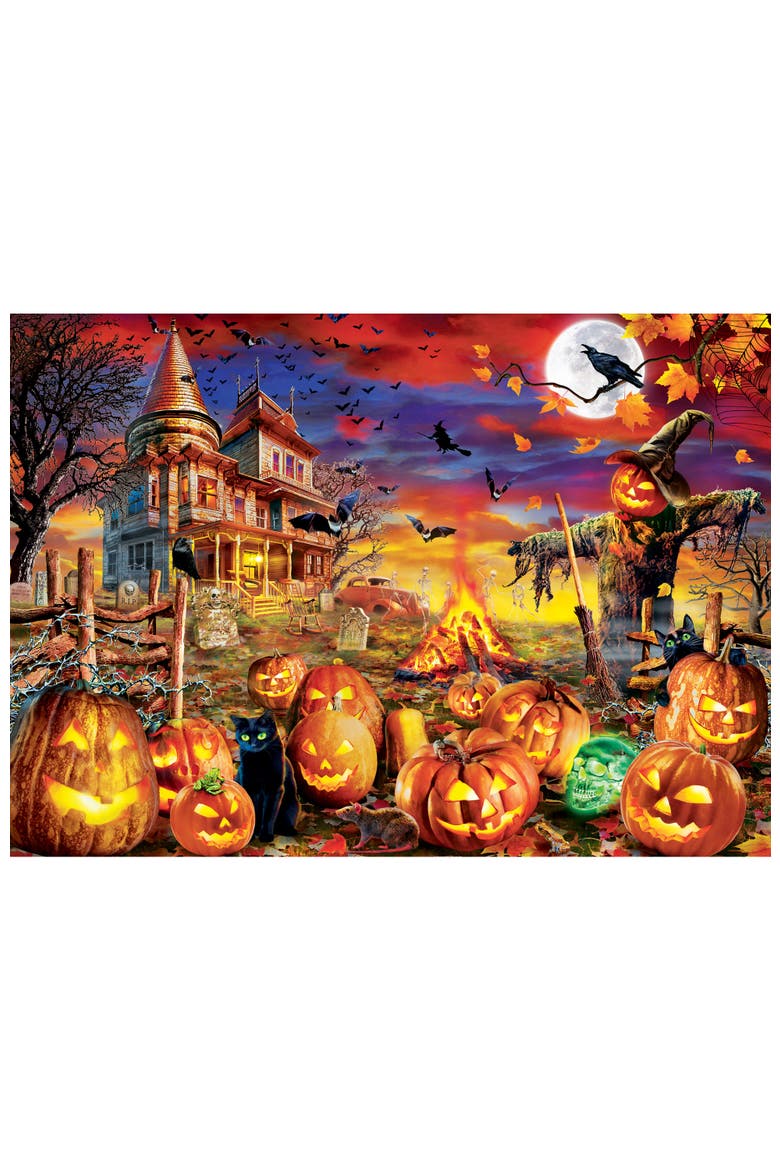 All Hallow's Eve 500 Piece Glow Puzzle, Alternate, color, Multicolor
