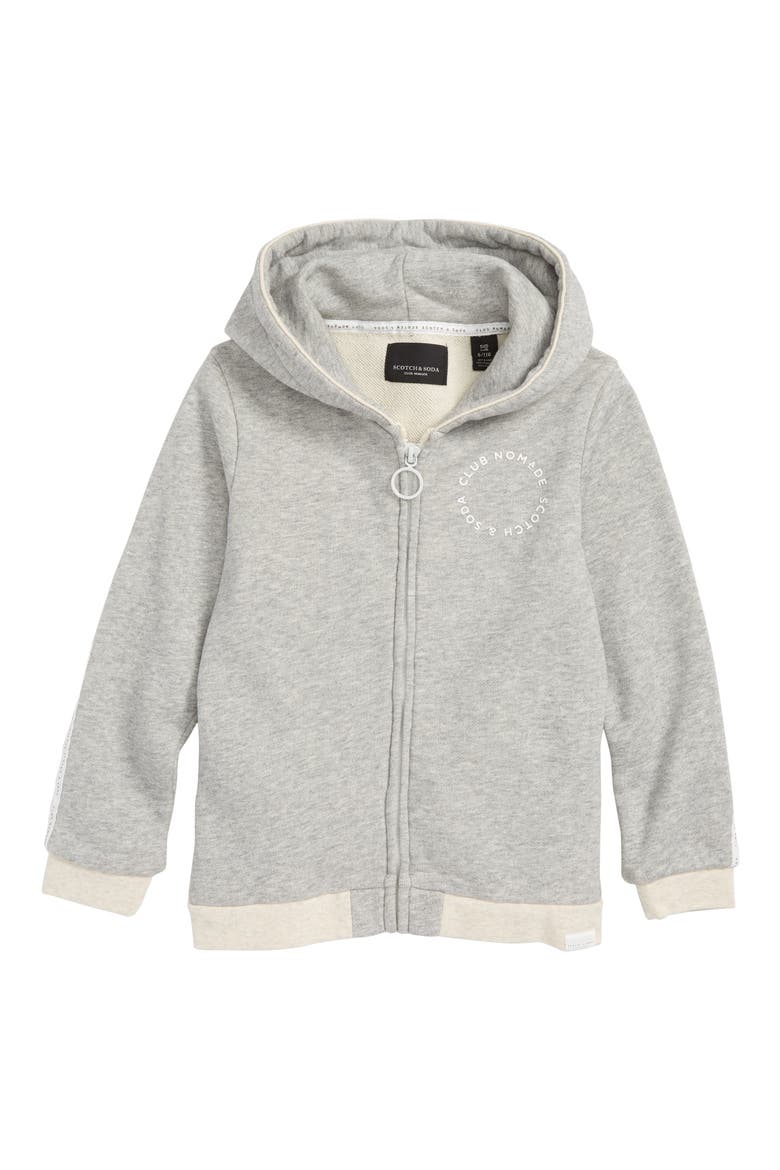 Club Nomad Zip Hoodie, Main, color, GREY MELANGE