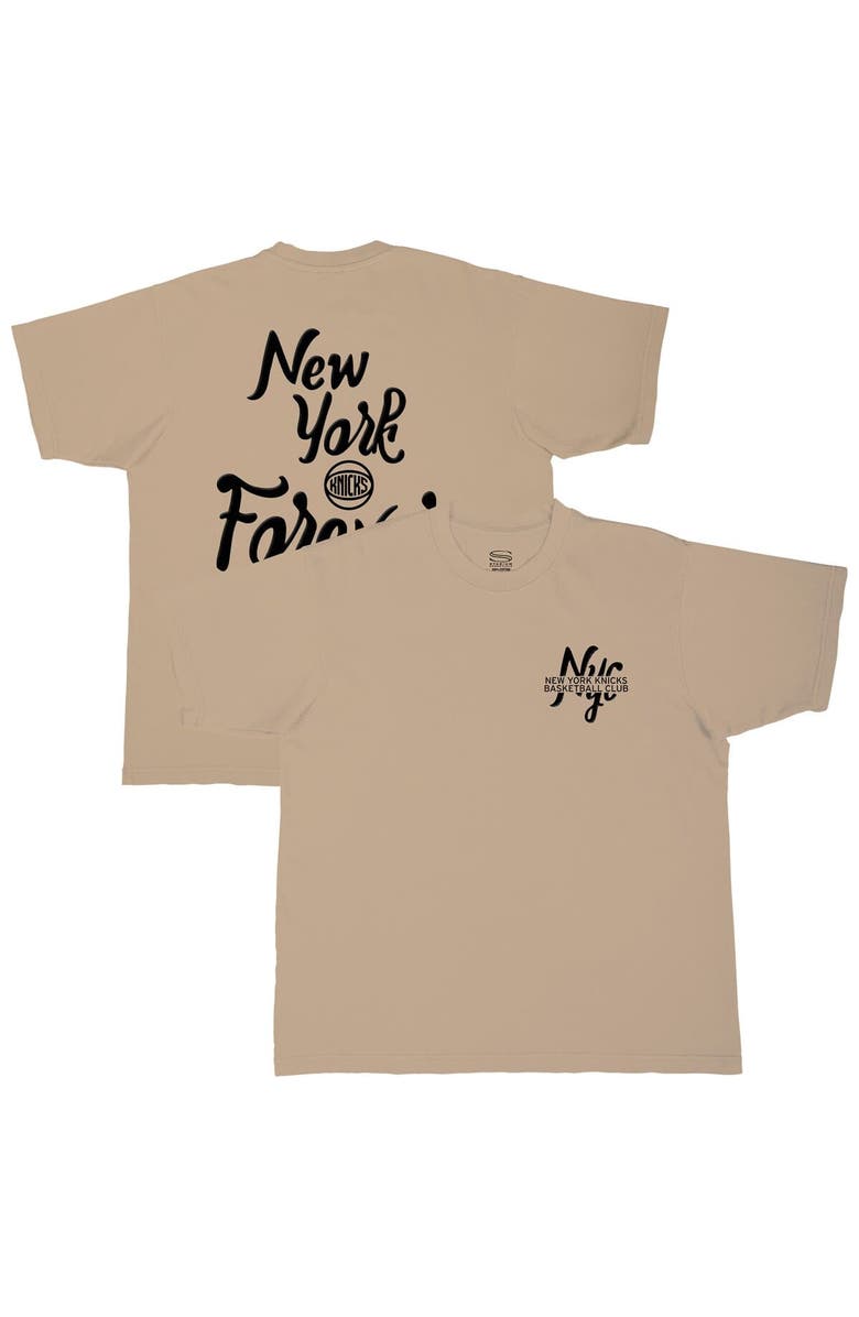 Stadium Essentials Men's Stadium Essentials Tan New York Knicks Oversized Forever T-Shirt, Main, color, Tan