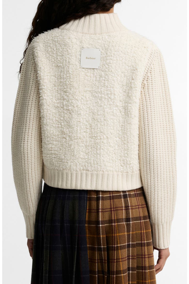 Hazelwood Knitted Zip Cardigan, Alternate, color, ECRU