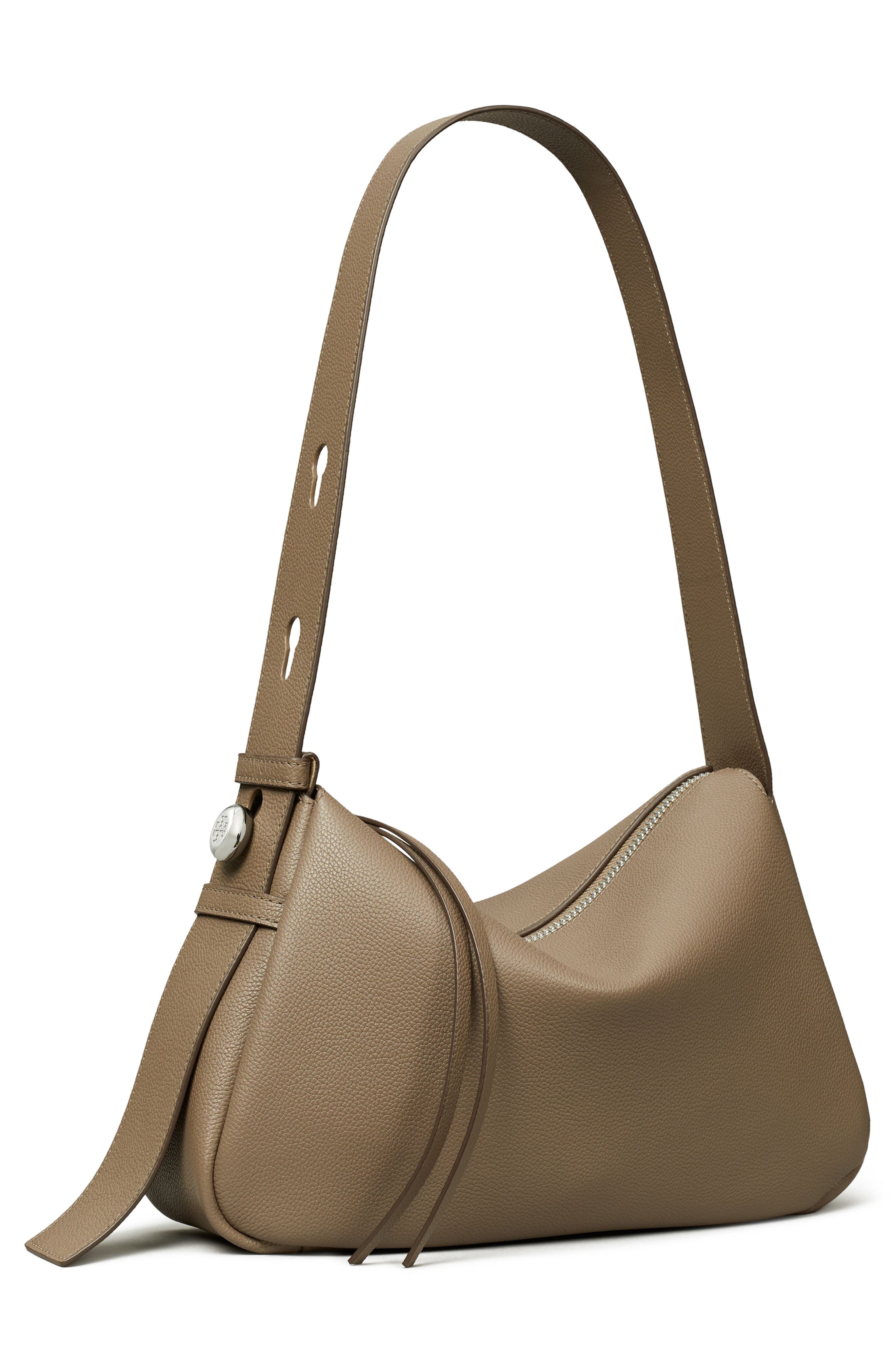 Romy Leather Shoulder Bag, Alternate, color, WILD MUSHROOM