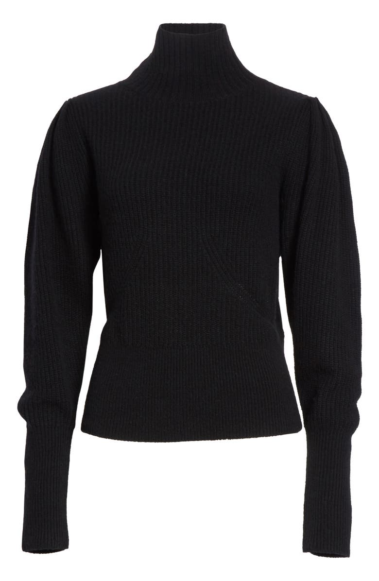 FRAME Wool & Cashmere Puff Sleeve Turtleneck Sweater, Alternate, color, 