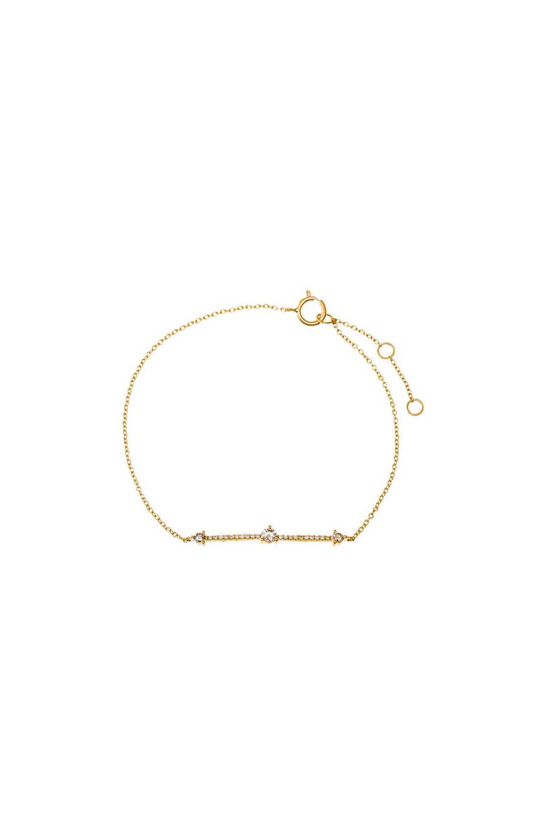 BY ADINA EDEN Scattered Diamond W/ Pave Bar Bracelet 14K, Main, color,