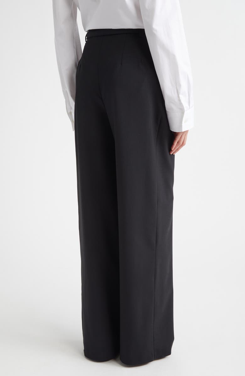 Oscar de la Renta Stretch Wool Pants, Alternate, color, Black