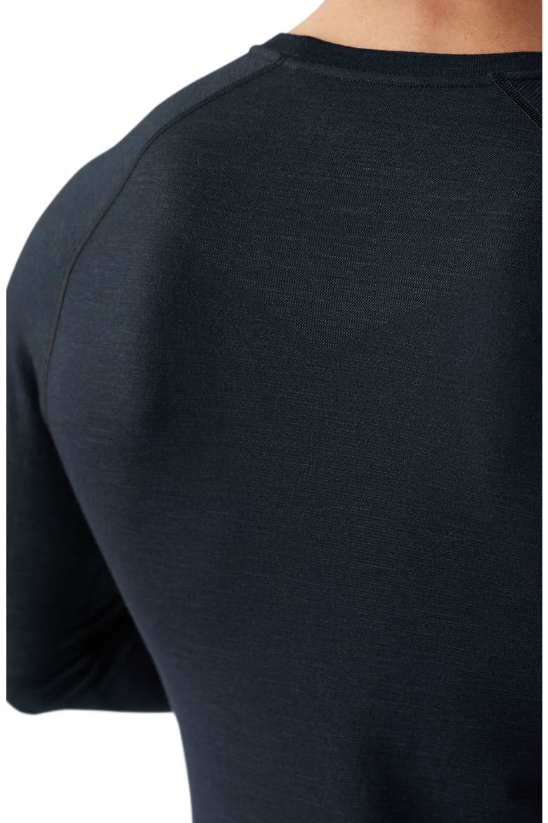Intraknit™ All-Season Merino Base Layer Long Sleeve Crewneck T-Shirt, Alternate, color, BLACK