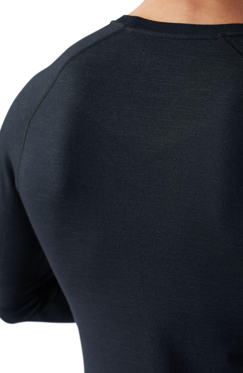Smartwool Intraknit<sup>™</sup> All-Season Merino Base Layer Long Sleeve Crewneck T-Shirt, Alternate, color, Black