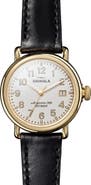 Shinola Runwell Leather Strap Watch, 36mm