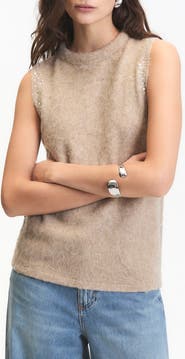 DELUC Myles Rhinestone Embellished Sweater Vest