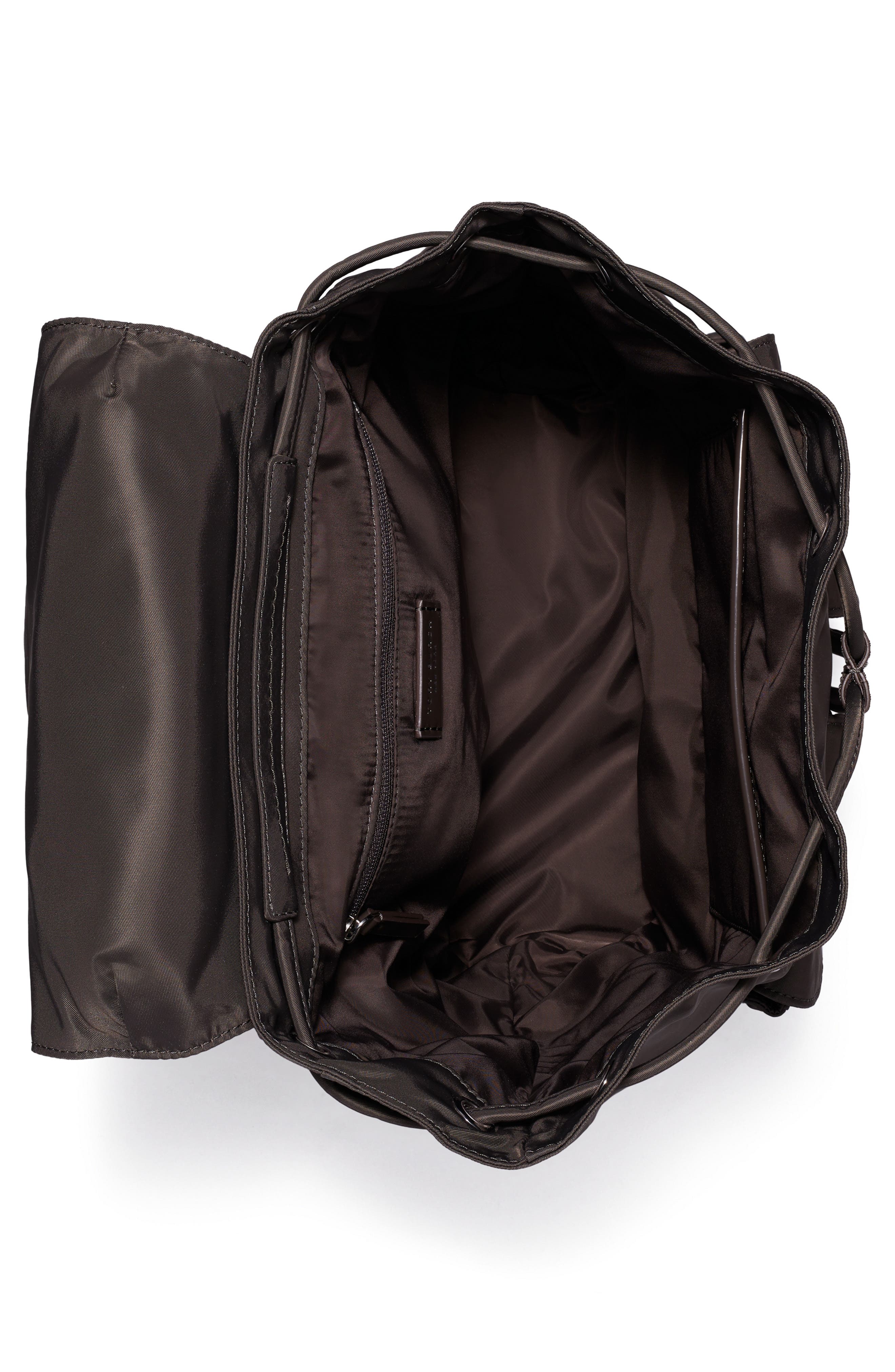 Virgina Nylon Backpack, Alternate, color, DARK BROWN