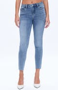 Bayeas Raw Hem Mid Rise Ankle Skinny Jeans