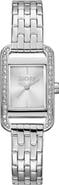 DKNY Signature Shape Crystal Bezel Tank Bracelet Watch, 20mm x 33mm
