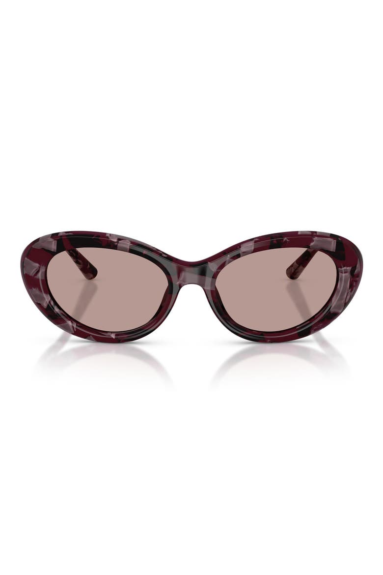 54mm Oval Sunglasses, Main, color, PEARL HAVANA PURPLE / BROWN