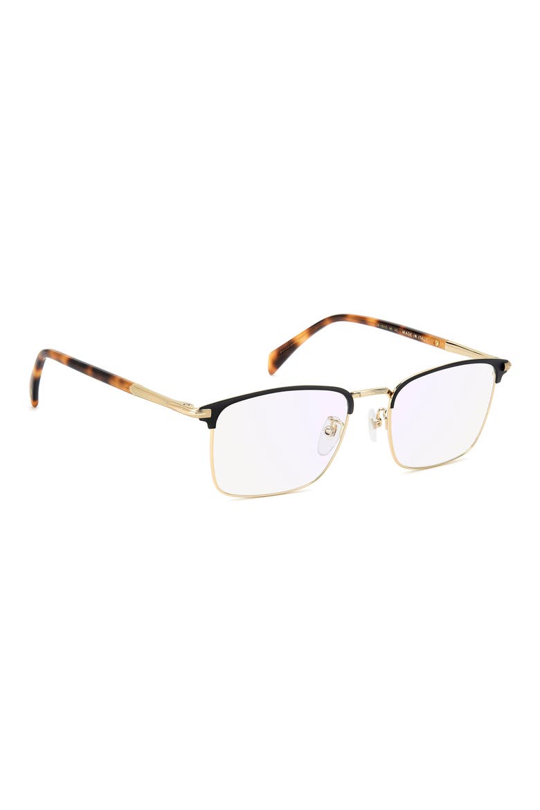 54mm Rectangular Optical Glasses, Alternate, color, MATTE BLACK GOLD/ BLUE SP