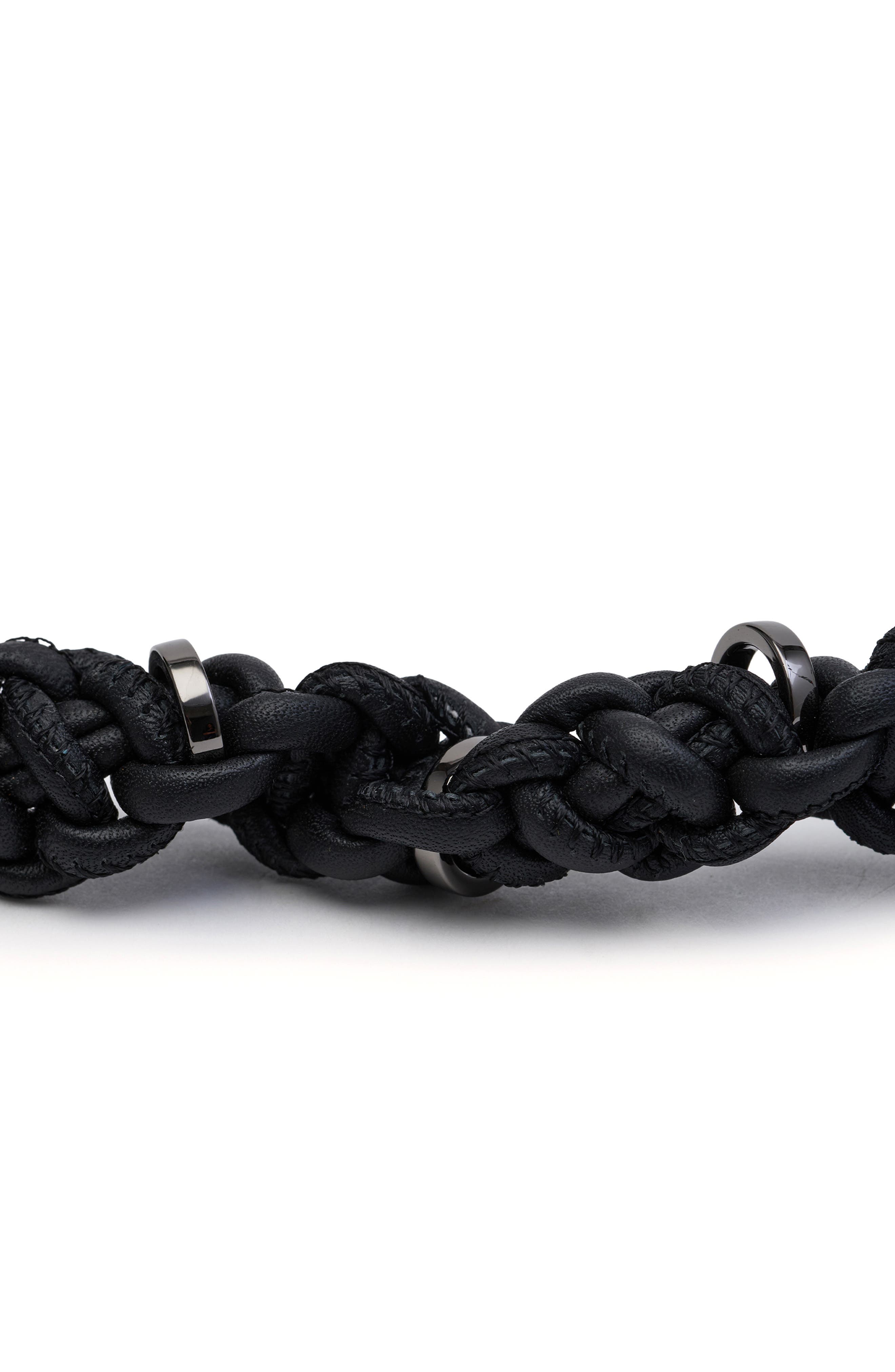 HAMMITT Knotted Leather Key Chain, Alternate, color, 