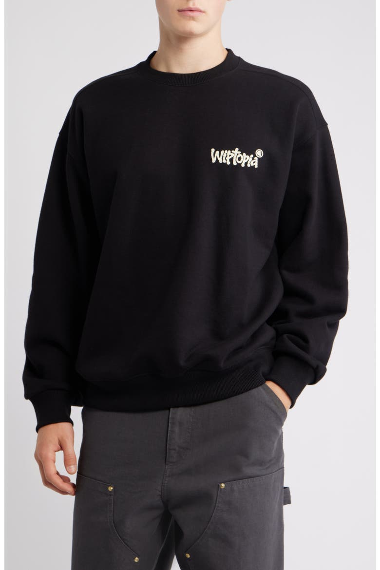Wiptopia Graphic Sweatshirt, Main, color, BLACK