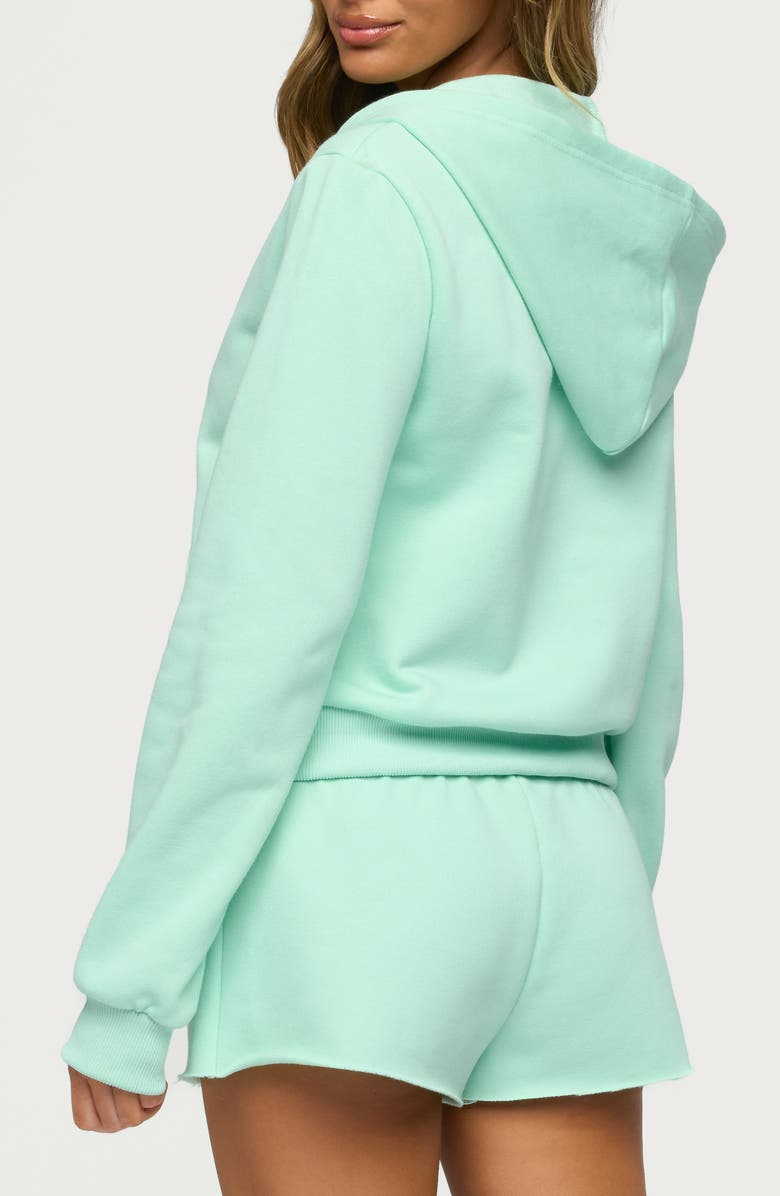 EDIKTED Lynette Zip Crop Hoodie, Alternate, color, 