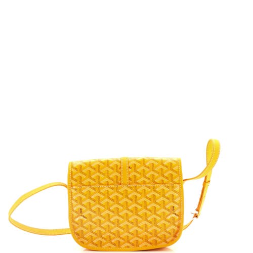 Pre-owned Goyard Goyard Belvedere Ii Messenger Bag Coated Canvas Pm In Yellow