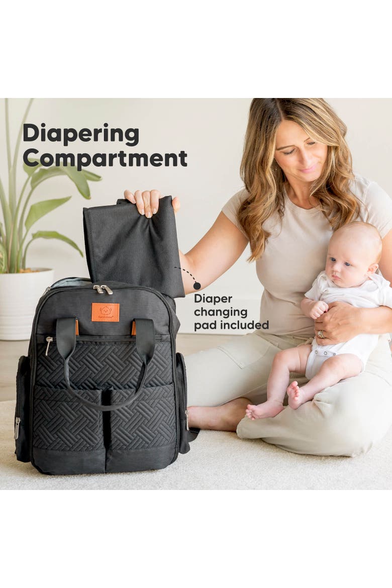 Bree Diaper Backpack, Alternate, color, Charcoal