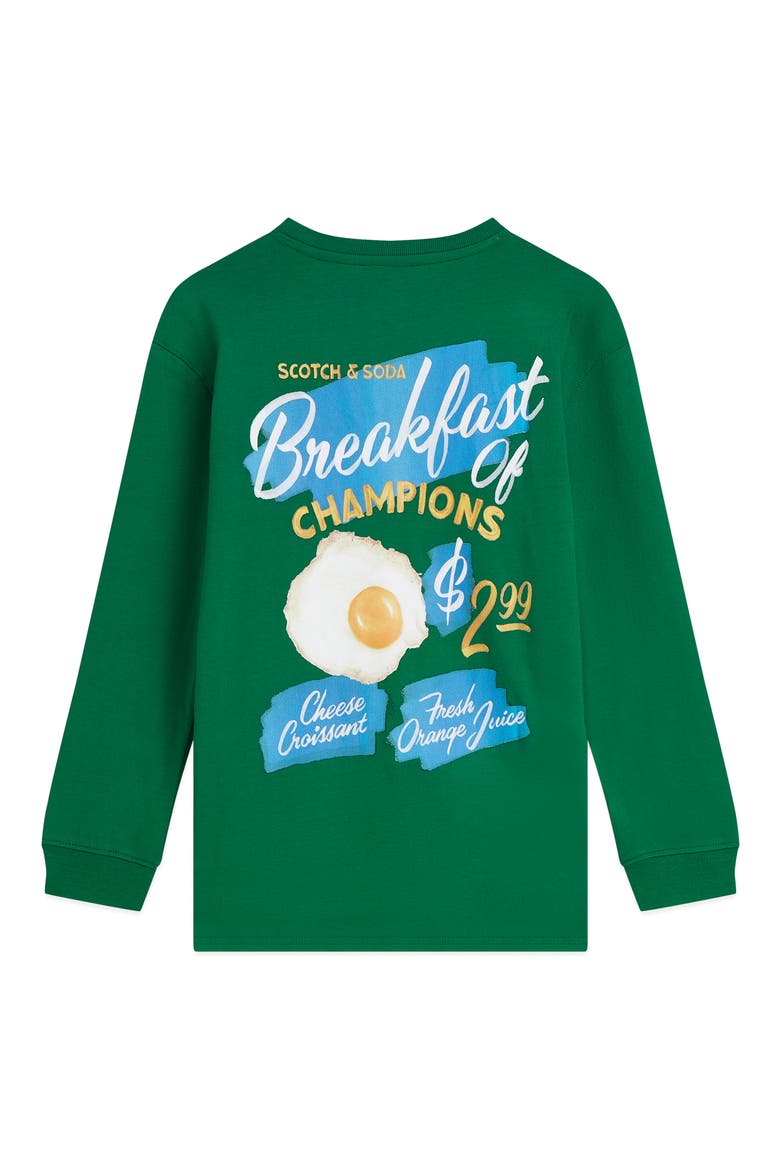 Kids' Graphic Relaxed Fit Long Sleeve T-Shirt, Alternate, color, GREEN JACKET