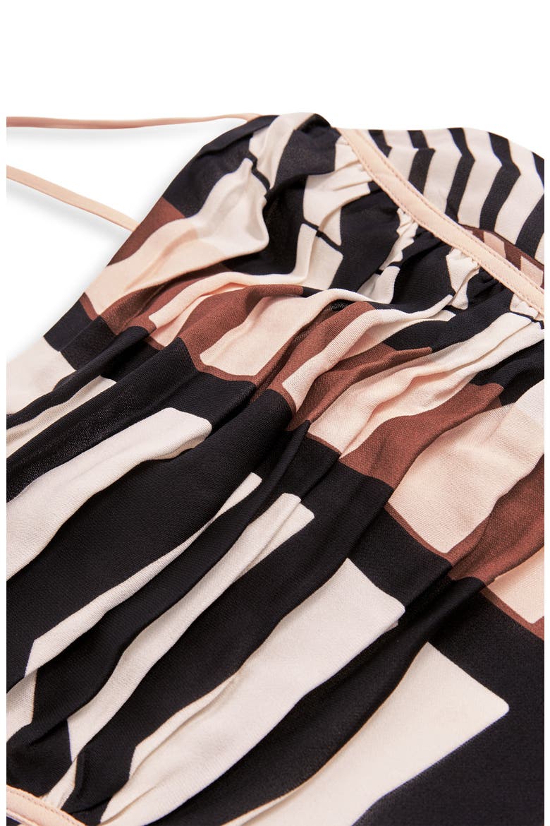 Georgie Stripe Midi Dress, Alternate, color, BLACK/ BROWN