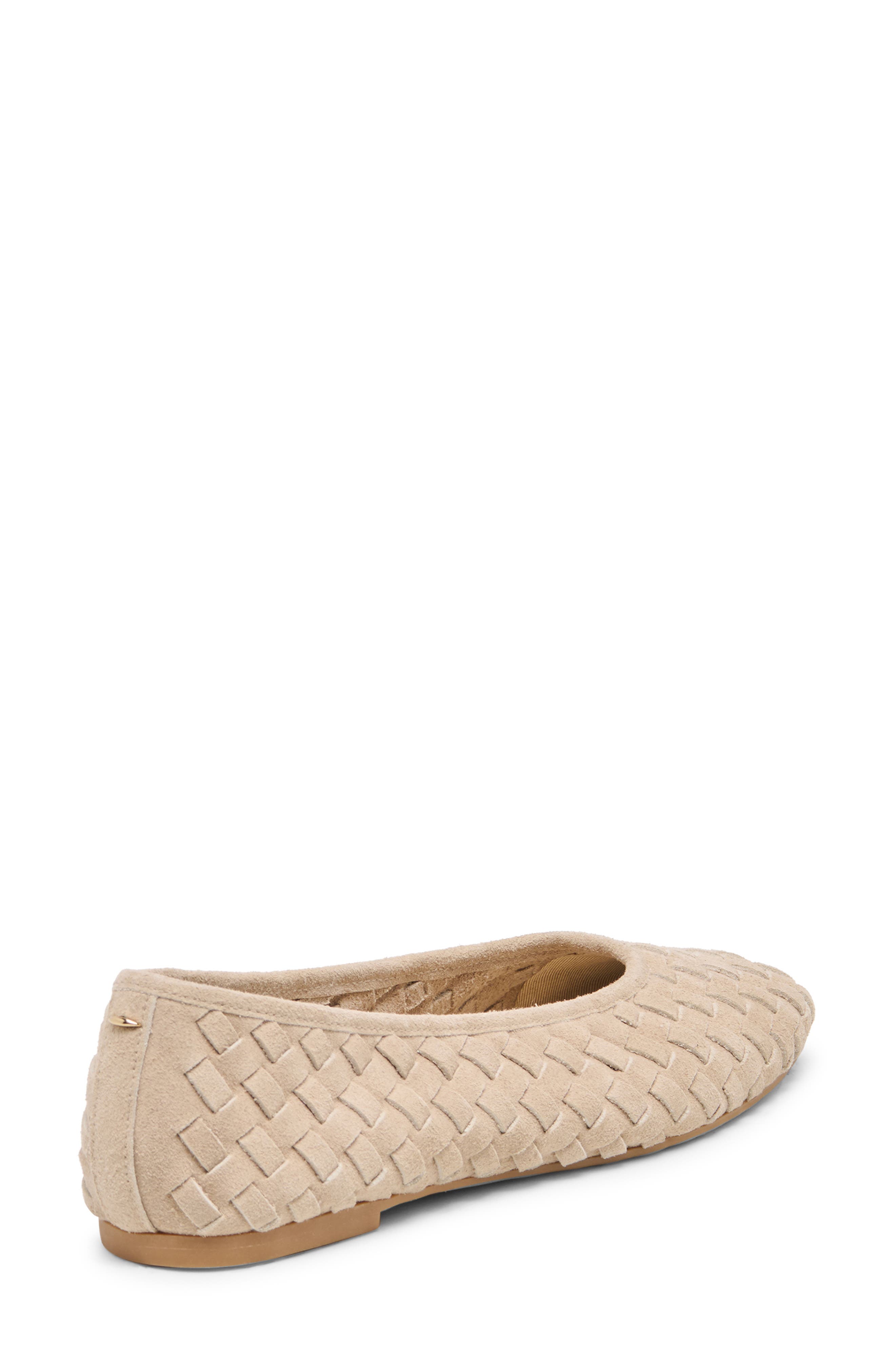 Mycah Wovan Flat, Alternate, color, SESAME WOVEN SUEDE