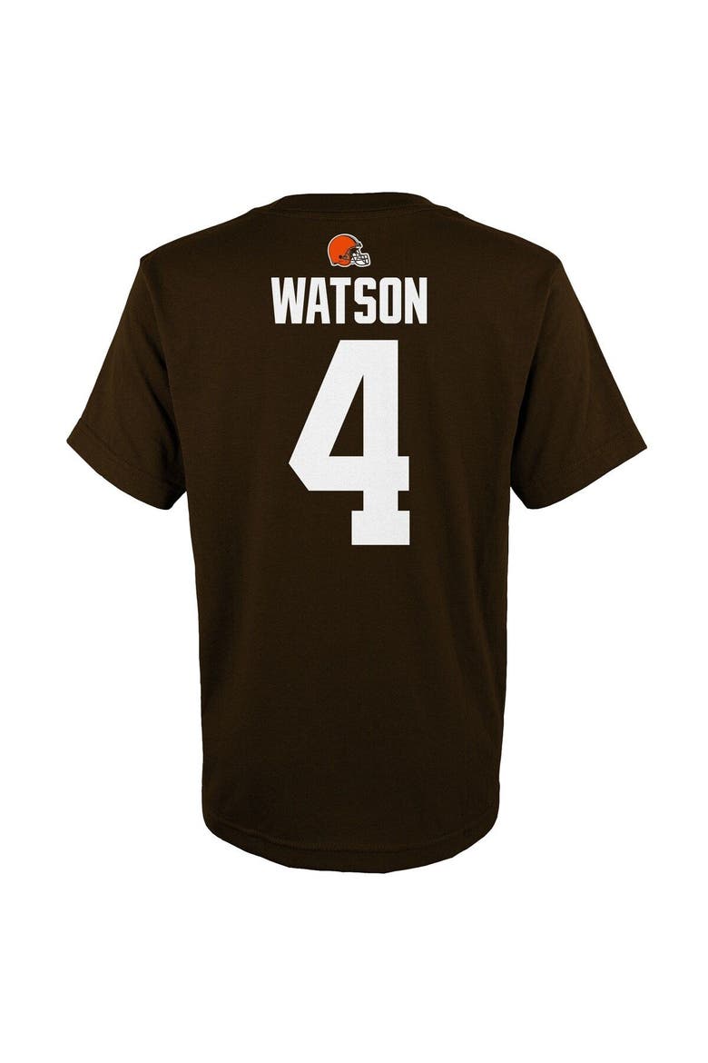 Youth Deshaun Watson Brown Cleveland Browns Mainliner Player Name & Number T-Shirt, Alternate, color, Brown