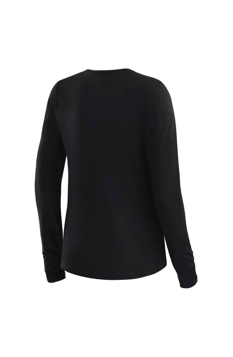 WEAR by Erin Andrews Women's WEAR by Erin Andrews x Gracie Hunt Black New York Jets Mesh Panel Long Sleeve T-Shirt, Alternate, color, Black