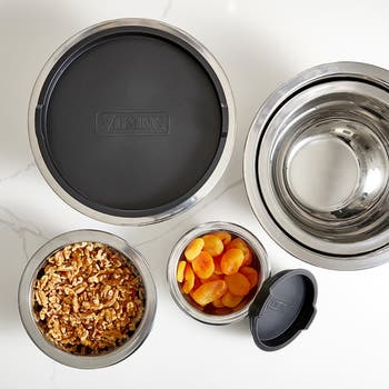 10-Piece Stainless Steel Mixing Bowl Set with Lids